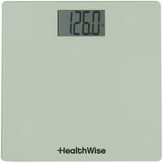 HealthWise Digital Weight Scale | 438 lbs / 199 kg Capacity | Tempered Glass Auto-On | Quick, Accurate Body Weight Measurements | Measurement Modes: LBS, KG or ST