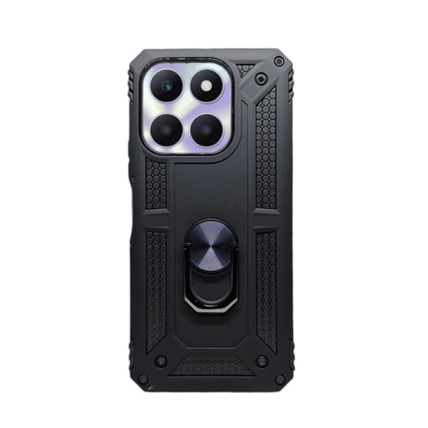 Funda Uso Rudo Cely Vesmir Con Anillo Magnético Para Honor X6B Negro Más 2 Micas De Cristal