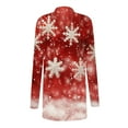 thumbnail image 3 of ClodeEU Womens Christmas Print Cardigan,Open Front Long Sleeve Cardigans,Christmas Holiday Trendy Casual Coat Red v,Womens Plus S, 3 of 6