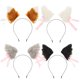 thumbnail image 1 of 4 pares de chicas niñas clips de pelo bowknot gato oreja tocado accesorio para el cabello encantador, 1 of 6
