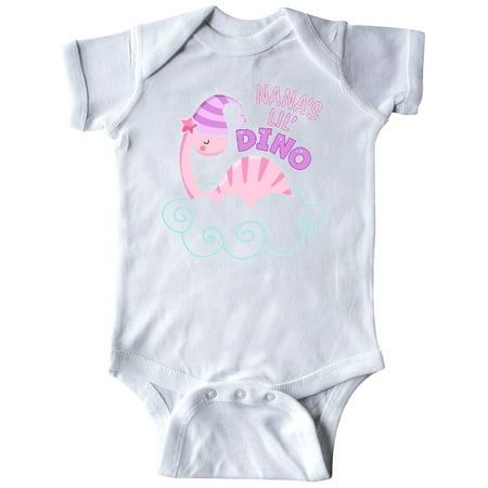 

Inktastic Nana s Lil Dino with Cute Pink Baby Dinosaur Gift Baby Boy or Baby Girl Bodysuit