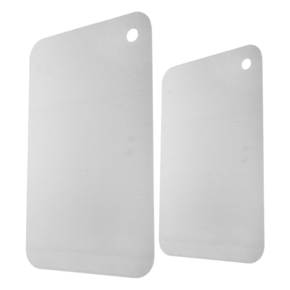 Masteelf 2Pcs Heavy Duty Stainless Steel Thick Cutting Board Kitchen Chopping Board