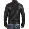 thumbnail image 2 of New Men Quilted Leather Jacket 100% Genuine Soft Lambskin Biker Bomber A128, 2 of 3