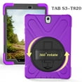 thumbnail image 2 of XYX Case for Samsung Galaxy Tab S3 9.7 inch SM-T820/SM-T825 with 360 Degree Rotating, Hand Strap, Shoulder Strap, Purple, 2 of 7