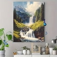thumbnail image 4 of Mountain Waterfall Canvas Print/Wall Art， Suitable for Living Room， Bedroom， Office， Bathroom， and Hotel Decoration, 4 of 8