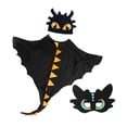 thumbnail image 2 of Disfraz de dragón Hugo Disfraz de dinosaurio negro para Halloween, 2 of 10