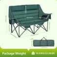thumbnail image 2 of Oversized Heated Camping Loveseat, Extra Padded Chair w/ Battery, Cup Holder, Cooler & Carry Bag for Beach, Lawn, Camping Adventures, 2 of 7