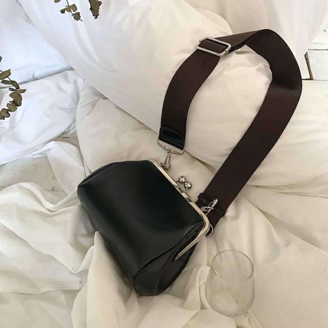 unbranded De Hombro Cruzado Para Mujer En PU Negro Con Estilo Vintage Y Uso Diario