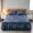 L Gray Cal King Size, variant on AuroraX Bed Sheet Set California King with 2 Pillowcase Purple Fitted Sheets Cal King Size