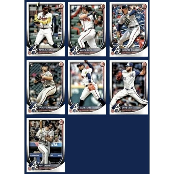 2025 Bowman Paper Team Set Atlanta Braves Acuna Riley Schwellenbach RC