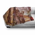 thumbnail image 3 of Cityscape Soft Flannel Fleece Throw Blanket, Dubai at Night Scenery Tall Skyscrapers Panorama Picture Peninsula, Cozy Plush for Indoor and Outdoor Use, 50" x 60", Multicolor, by Ambesonne, 3 of 6