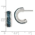 thumbnail image 2 of Primal Silver Sterling Silver White and Blue Crystal and Resin Hoops, 2 of 4
