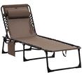 thumbnail image 1 of Outsunny Chaise Longue Pliante, Chaise de Bronzage Inclinable avec Dossier Réglable, 1 of 10