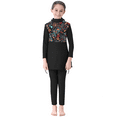 thumbnail image 4 of 【Uhome】1-12 Years Girls Muslimah Swimsuit for Kids Swimwear suit Burkini Full Cover Hijab Top Pants Swim Costume Bathing Suit with Cap, 4 of 9