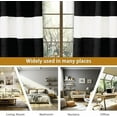 thumbnail image 6 of DriftAway Mia Stripe Room Darkening Grommet Unlined Window Curtains 2 Panels, 84"L x 42"W Black, 6 of 7