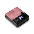 thumbnail image 5 of ELEHOLD for Samsung Galaxy Z Flip3 5G 2021 Case, Skin Feeling Lightweight Durable PU Leather Anti-Slip Shockproof Slim Flip Case for Z Flip 3 6.7 inch, Pink, 5 of 7