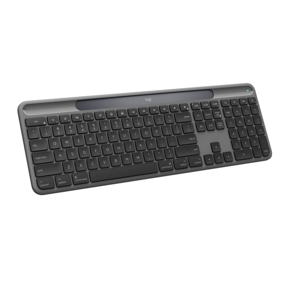Logitech Signature Slim Solar+ Wireless Bluetooth Keyboard K980 for Mac, Solar and Artificial Light Powered, Up to 10 Years Battery Life, Customizabl