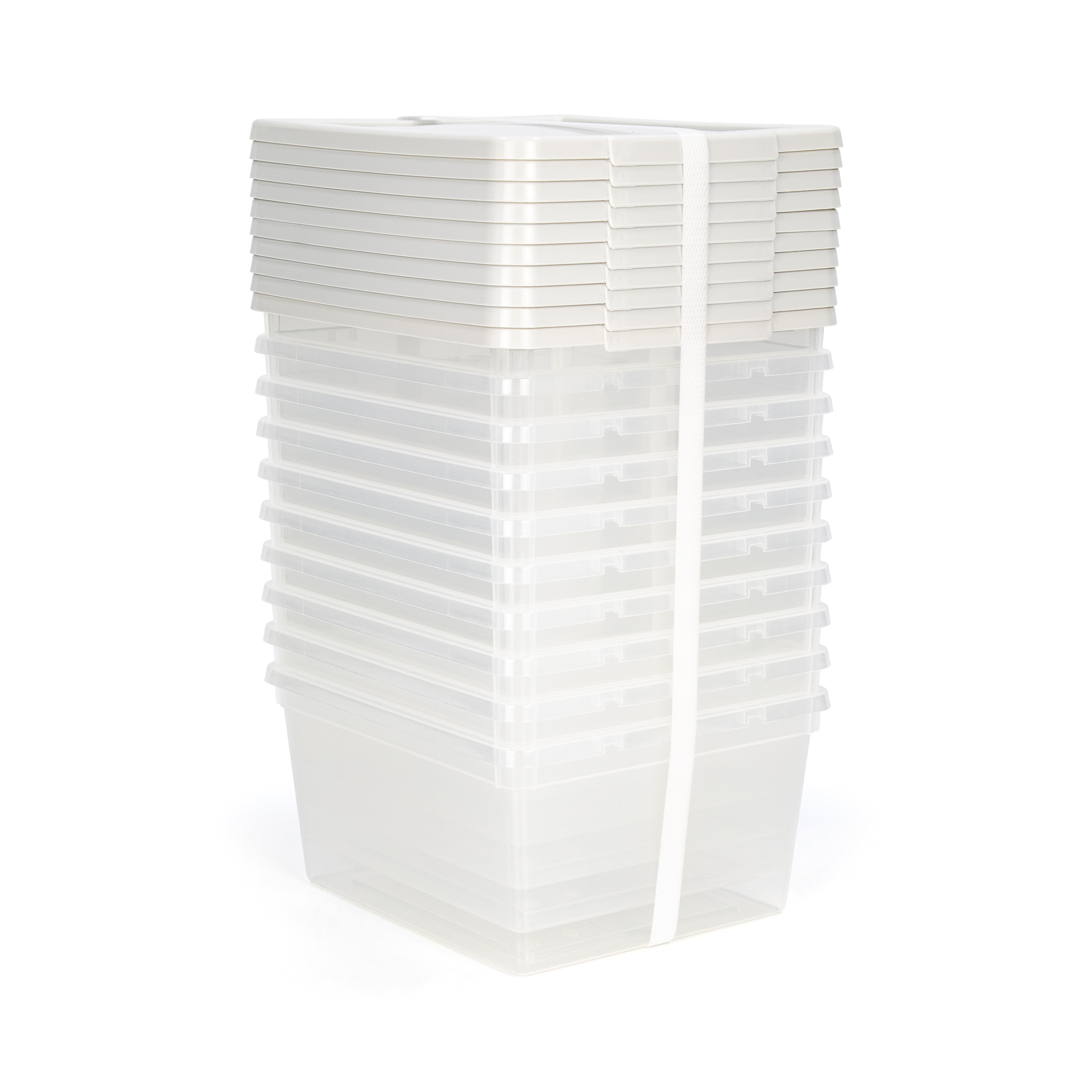 ModBoxTM 2L (0.5 gal.) 10-Pack, Modular Series - Cool Grey & Clear