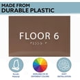 thumbnail image 2 of ADA CENTRAL SIGNS - 6" X4" Floor 6 Sign - ADA Compliant Tactile Graphics Grade 2 Braille Text | Wall Mount Plastic Directional Assistance, Floor Number Sign for Office, Schools, Hospitals, Apartments, 2 of 7