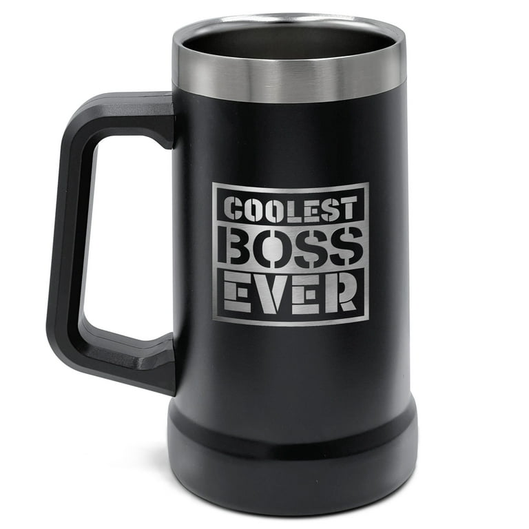 Double Walled Coffee Mugs, Stainless Steel Coffee Mug, Worlds Best Boss Mug,  Travel Mug, Travel Coffee Mug 