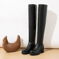 thumbnail image 2 of BURUDANI Women's Knee-High Chunky Heel Boots, 2 of 6