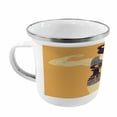 thumbnail image 2 of Vintage Steel Camping Mug, Get in Shape with a Male Human Body with Muscles Bodybuilding Comic Design Image Print, Printed Thermal Cup for Camping and Outdoor Activities, by Ambesonne, 2 of 2