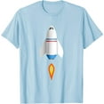thumbnail image 5 of Rocket Spaceship Starship Shuttle Airplane Flying into Space T-Shirt, 5 of 8