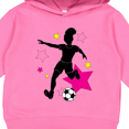 thumbnail image 3 of Inktastic Girl Playing Soccer Pink and Yellow Stars Toddler Hoodie, 3 of 4