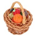 thumbnail image 1 of Cesta De Frutas Para Casa De Muñecas, 3 Piezas Innovadora Cesta De Frutas En Miniatura Exquisita Con Modelos De Frutas Para Accesorios De Casa De Muñecas, 1 of 7