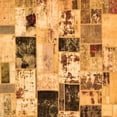 thumbnail image 1 of Ahgly Company Indoor Square Patchwork Orange Transitional Area Rugs, 6' Square, 1 of 4