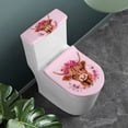 thumbnail image 3 of HELLHERO Roses Toilet Seat Covers & Elastic Bottom Toilet Lid Cover and Toilet Tank Lid Cover for Indoor Home, Polyester Fabric, Easy to Clean, 3 of 8