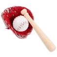 thumbnail image 3 of Shisuyan Mini Jeu de Baseball Mini Batte de Baseball Gant Kit Rouge 1 Ensemble 2.95x0.39x0.39 Po, 3 of 8