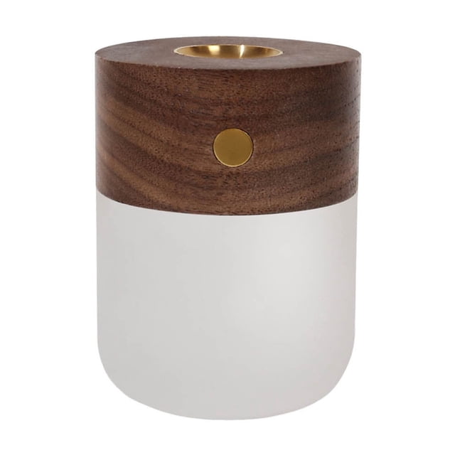 Aromatherapy Night Light with Fast Heating,Rechargeable Battery Safe Auto Shut Off for Relaxing Bedroom Use,Features Warm LED Light and Stylish Wood Design