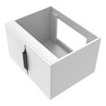 thumbnail image 2 of Alpine 24" Wood Floating Vanity Base in White with Black Handles, 2 of 5