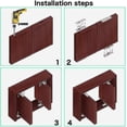 thumbnail image 5 of 4 Pieces Stainless Steel Pivot Hinges, 360 Degree Concealed Rotation Door Pivot Hinges, Upper Lower Door Hinge, For Cabinet Window Door Hy, 5 of 5