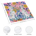 thumbnail image 3 of WYYP Dogs Flowers Pink Polyester Party Dinner Decoration Washable Napkins Reusable Fabric for Events 2 PCS, 3 of 7
