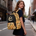 thumbnail image 4 of Jeiento Kids School Backpack for Girls, Water-Resistant Polyester 17 Inch Large Capacity Bookbag with Adjustable Straps, Honeycomb Bee Daypack for Elementary School, Short Trips, Daily Use, 4 of 7