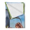 thumbnail image 2 of Dinosaur Soft Flannel Fleece Blanket, Different Types of Dinosaurs Natural Jungle Environment T-Rex Triceratops Cartoon, Cozy Plush for Indoor and Outdoor Use, 50" x 60", Multicolor, by Ambesonne, 2 of 5
