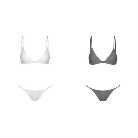 (2-Pack) Kcodviy Brazilian Bikini Set Bandage Women S Bathing Suits Beachwear Women Swimwear Push Sunflower Bikini Top Underwire Up Bandeau Swimsuit Swimwears Swim Shorts 16-18 Tankinis Set