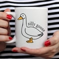 thumbnail image 4 of YouNique Designs Silly Goose On The Loose Coffee Mug, 11 Oz, Dad Gifts From Daughter, White Elephant Gifts for Adults, Unique Gifts for Men Who Have Everything, Gag Gifts for Men (Black Handle), 4 of 5