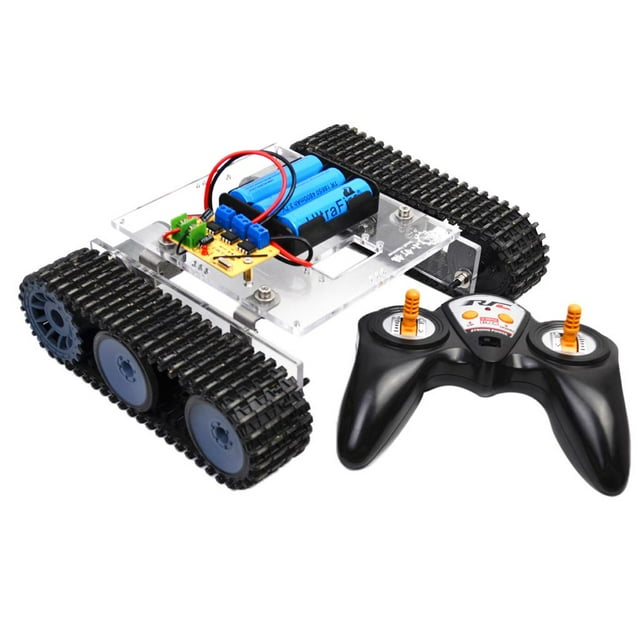 diy buliding robot Tank Car s De Chasis + 2.4G s De circuito eléctrico De telemando Para Learning Manipulator s De Física Juguete Educativo perfke Chasis de carro tanque
