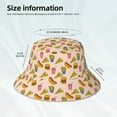 thumbnail image 3 of Fotbe Hamburger Pizza Sombrero Tipo Pescador con Estampado – Sombrero de Sol de Algodón de Moda para Playa, Golf, Pesca, 3 of 6