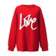 thumbnail image 2 of Gibobby Sudadera oversize mujer Sudadera de Cuello Redondo Sudadera de algodón para Mujer Sudadera Ligera(Rojo,M), 2 of 4
