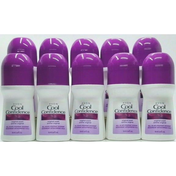 Avon COOL CONFIDENCE Original Scent Roll-on Deodorant 2.6 fl.oz LOT of 10