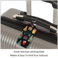 thumbnail image 3 of Square 2Pack PU Leather Merry Chrismas Cruise Luggage Tag with Privacy Cover and Name ID Tag for Travel Handbags Backpacks Luggage Tags, 3 of 6