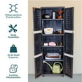 thumbnail image 3 of Sunnydaze Versatile Storage Cabinet with 4 Adjustable Shelves and Lockable Doors - Shadow - 72", 3 of 10
