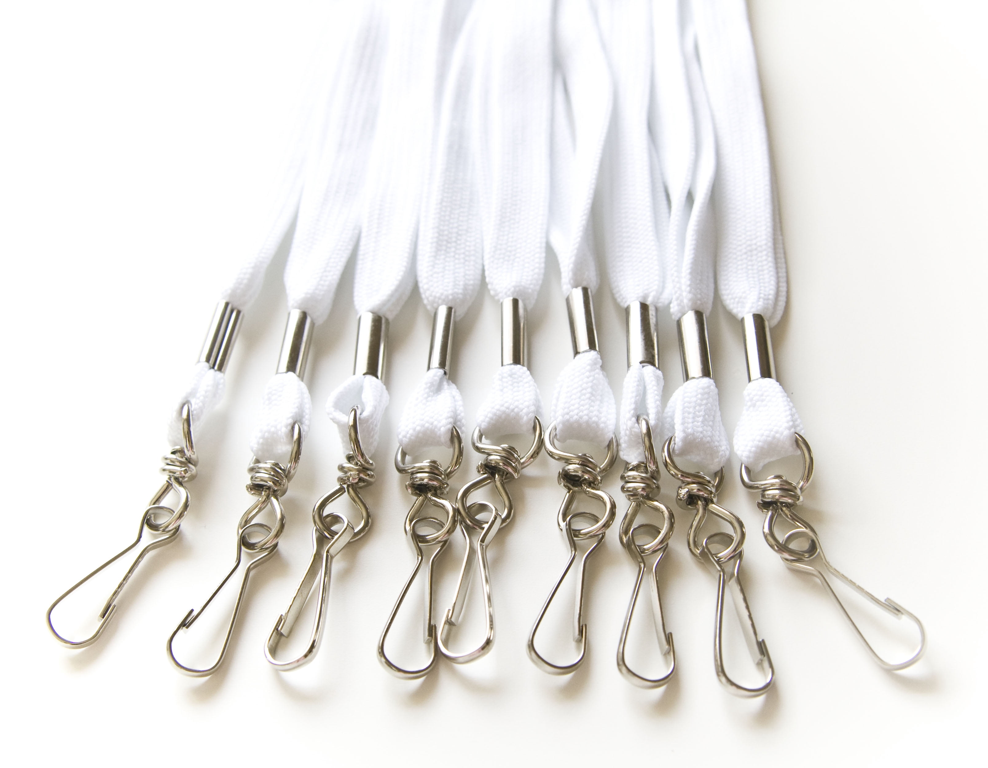 100pcs Flat ID Neck Lanyards for Badges with Swivel J-Hook, Assorted Mix 6 color by OnDepot