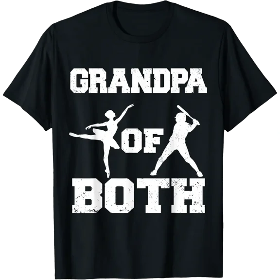 Grandpa Of Ballet And Baseball T Shirt Size S-5XL