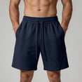 thumbnail image 2 of MYAOYI Men's Soft Fleece Shorts Elastic Waist Drawstring Casual Lounge Gym Shorts, 2 of 7