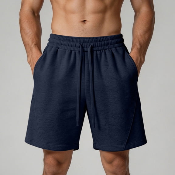 LEKWK Mens Athletic Shorts Wide Leg Workout Casual Shorts Elastic Waist Loose Fit Short Quick Dry Drawstring Short Gym Sports Outdoors Bottoms